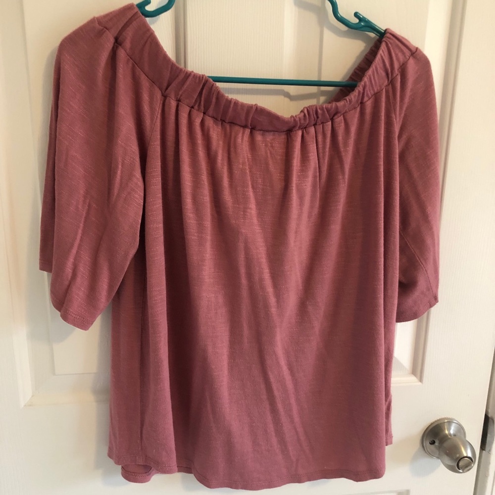 Pink off the shoulder top